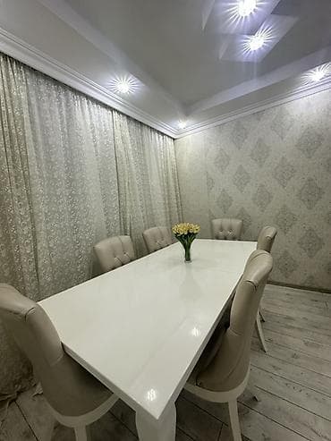 Qonaq otağı üçün, Dördbucaq masa, 6 stul — 1