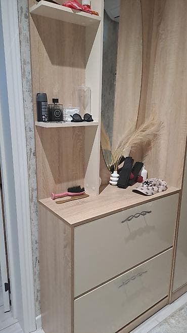siyirməli şkaf: 2 qapılı, Güzgülü, Digər rəng, Digər material, Açılan, Düz dolab — 1