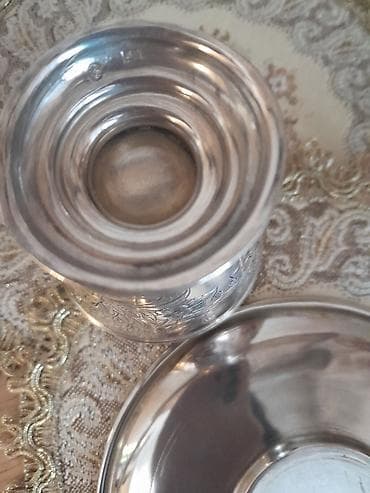 RUSSIAN, VICTORIAN silver TEA CUP & SAUCER, 1892, 120 gramm — 5