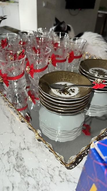 lala.fo posuda: Çay dəsti, Xrustal, 12 nəfərlik, Türkiyə — 4