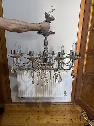 dekor isiq: Çılçıraq, 10 və daha çox lampa, Metal — 3