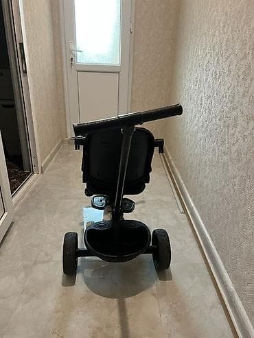 Uşaq üçtəkərli velosipedi – valideyn idarəetməli model - Rəng: qara -