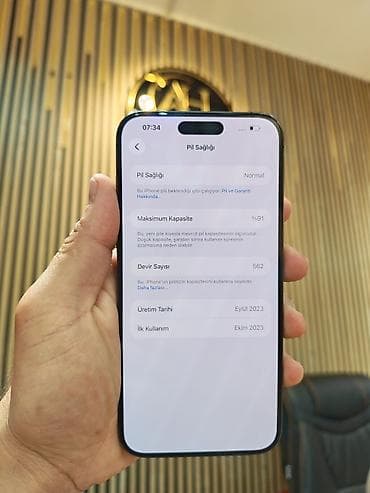 iphone 5 's: IPhone 15 Pro Max, 256 GB, Blue Titanium, Zəmanət, Simsiz şarj, Face ID — 2