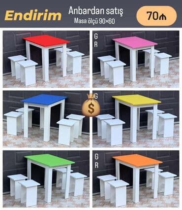 2 el divanlar: Masa desti rəng seçimi var — 1