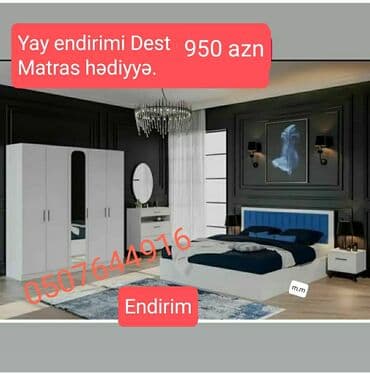 tek termo: İkinəfərlik çarpayı, Dolab, Termo, 2 tumba, Azərbaycan, Yeni — 19