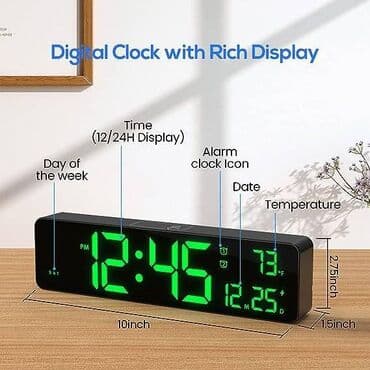 advent calendar satışı: Elektron divar və ya stolüstü saat Light Alarm Otaq temperaturu Time — 2