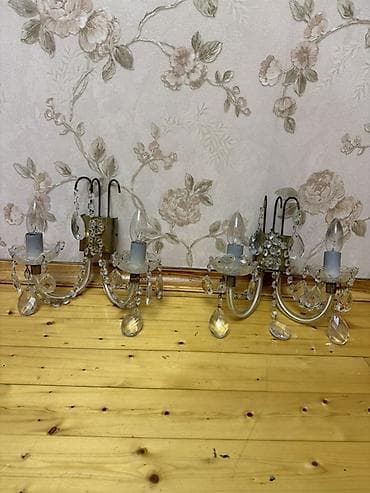 Klassik üslubda divar bra-seti - Dəst: 2 ədəd ikişaxəli divar bra