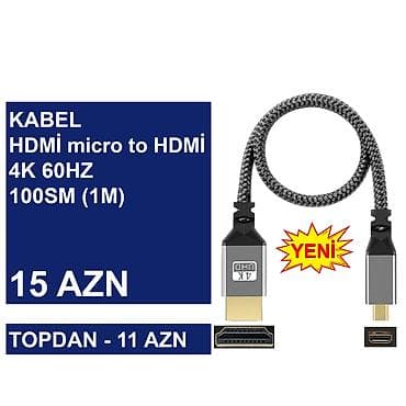 es: HDMİ Micro/Mini Kabellər ⭐HDMİ micro to HDMİ 0,3m 4K 60HZ – 15 AZN — 3