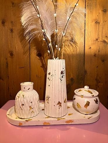 gul dekorlari: Vaza dəsti, Keramika — 9