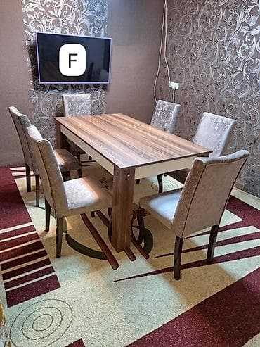 ‼️ Masa Dəsti ‼️ Masa və 6 stul Qiymət 250 azn Ünvan yeni