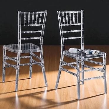 stoı stul: SEVA XIRDALAN 100 ədəd möhkəm plastikdən hazırlanmış şəffaf stul — 1