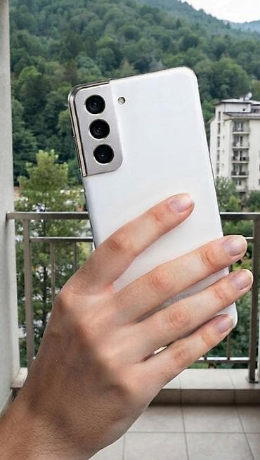 samavar satisi: Samsung Galaxy S21, rəng - Ağ, Simsiz şarj — 1