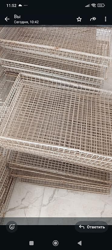 vitrin panel: Metal məftildən hazırlanmış tor səbətlər/raflar inkubator üçün — 3