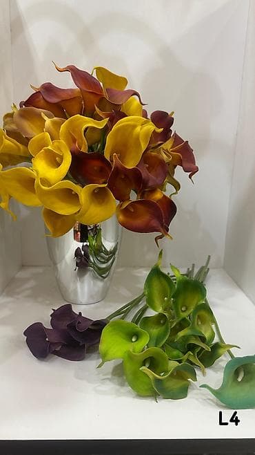 azalya gülü: 0.20 gepik Süni gül dəstləri – Qızılgül modelləri - Rənglər: ağ — 2