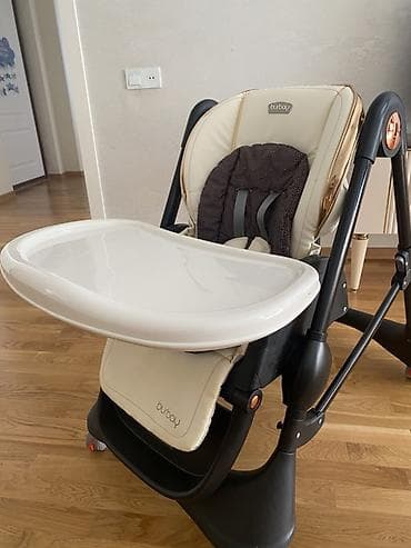 Детский мир: Təcili!!! Burbay çoxfunksiyalı uşaq yemək stulu - Rəng: krem və qara — 9
