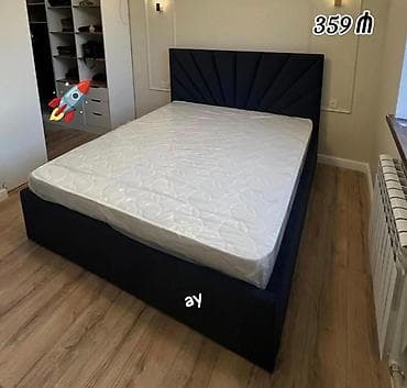 Mebel yataq dəsti – yumşaq başlıqla - Ölçü: təxmini 160x200 sm