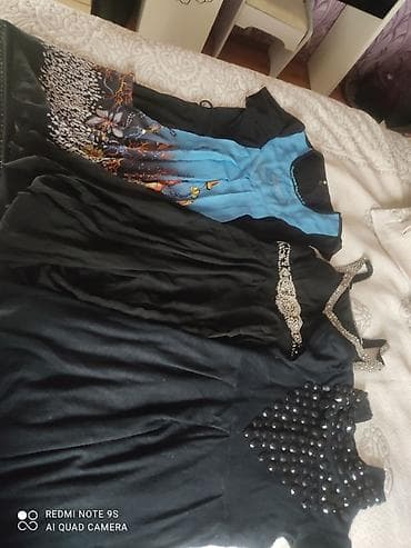 patchi goz alti: Qadın geyim dəsti – 3 ədəd ziyafət/gecə donu - Don 1: Qara rəngli — 2