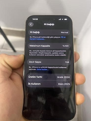 IPhone 16 Pro, 128 GB, Qızılı, Zəmanət