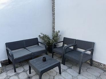 köhnə kreslo: Bağ, eyvan, veranda və açıq məkanlar üçün plastik rattan üslubunda — 1