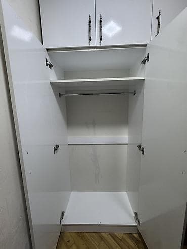 İşlənmiş, 6 qapı, Ağ, Digər material, Açılan, Düz dolab — 2