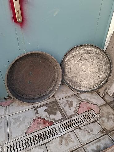 yarma: Məhsul: Böyük ölçülü mis/sinklənmiş metal sini-lər (2 ədəd) Təsvir: - — 1