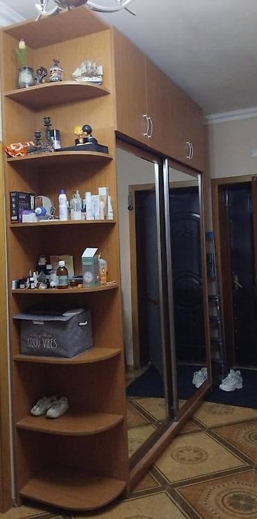 mini dolab: 2 qapılı, Güzgülü, Qəhvəyi, Taxta, Kupe, Düz dolab — 2