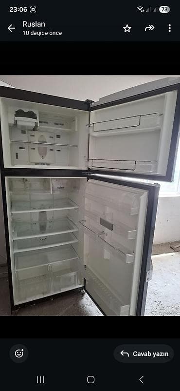 2 qapılı Vestel Soyuducu Satılır, rəng - Qara, Təkərli — 3