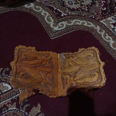 Maskalar, eynəklər: Əl işı ağacdan hazırlanmış nərd dəsti - Material: tam ağac, laklı — 4