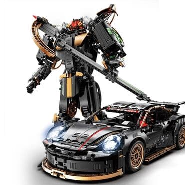 Трансформер робот конструктор.Конструктор спортивный автомобиль рыцарь
