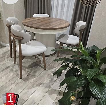 is masası: Qonaq otağı üçün, Yeni, Açılan, Oval masa, 8 stul — 3