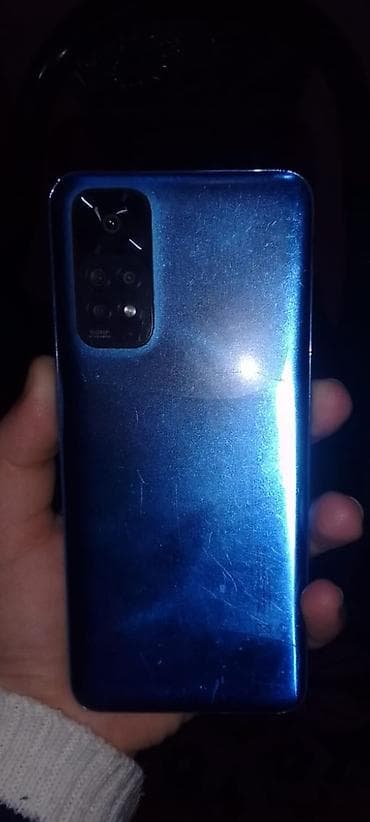 xacmaz telefonlar: Redmi Note 11, 128 GB, rəng - Mavi, Barmaq izi — 1