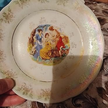 xalca qedim: Boşqablar, 1 əd, rəng - Ağ, Farfor, Çexiya — 1