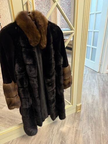 qara qonur tülkü xəzindən qadın şubaları: Kürk, S, rəng - Qara — 1