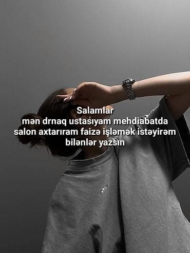 coban is: Dırnaq ustası, 18 yaş, 3-5 illik təcrübə, Faiz — 1