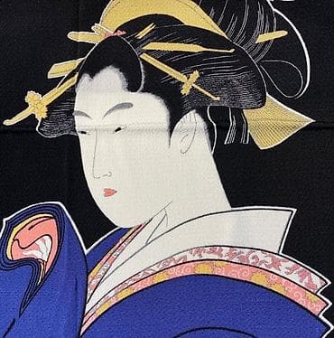 Yaponiya üslubunda dekorativ divar paneli/parça - Motiv: ukiyo-e
