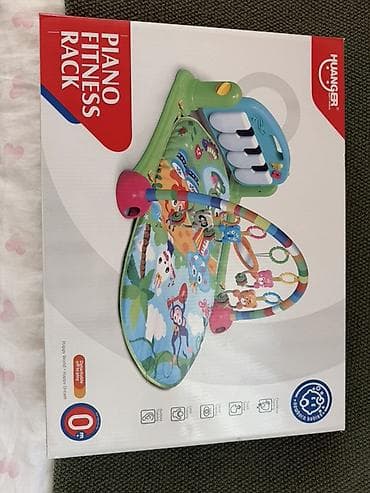 Детская одежда и обувь: Huanger “Piano Fitness Rack” körpə inkişaf xalçası - 0+ ay üçün uyğun — 2