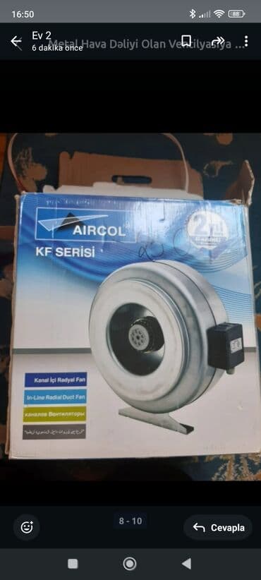 Краны водонагреватели: Məhsul: Ventilyatorlar dəsti - Kvadrat metal korpuslu mətbəx/hamam — 6