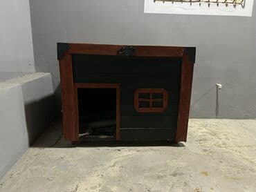 клетки для кур несушек купить в бишкеке: Taxta it evi - Material: möhkəm taxta karkas, ön hissədə dekorativ — 1