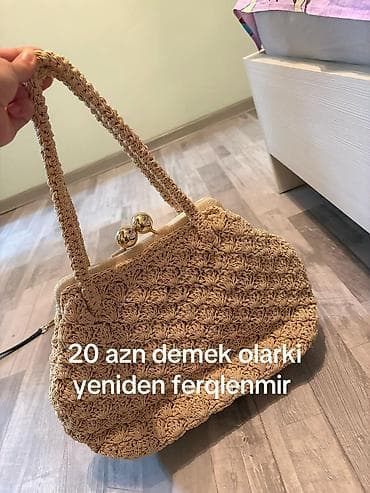 ana bala desti: Qadın çanta dəsti – 4 model 1) Mini krosbodi: bej-qara monoqram — 4