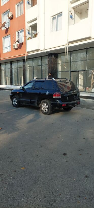 volkswagen с пробегом: Hyundai Santa Fe, qara rəng, 5 yerlik SUV. 2004 santafedi 2 turbo — 5