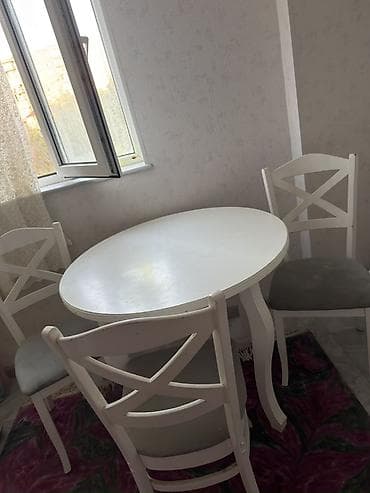 masa transformatoru: Mətbəx üçün, İşlənmiş, 4 stul — 2