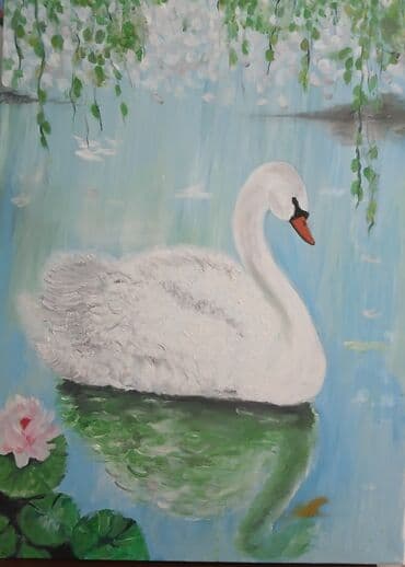 Kətan parça üzərində rəsm — 1