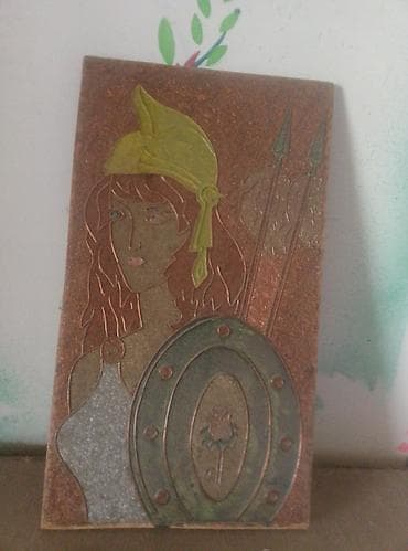 qab gulleri: Bürünc relyef panellər – 2 ədəd - Material: bürünc tonlarda metal — 1