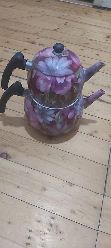 karaca qazan: Çay dəsti, rəng - Bənövşəyi, Farfor, Yaponiya — 1