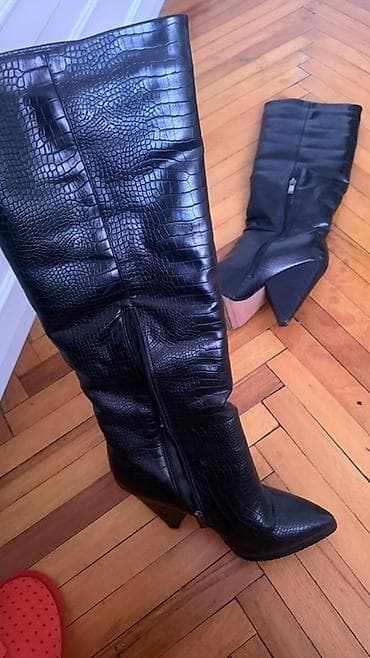 Женская обувь: Сапоги, Размер: 37, цвет - Черный, Новый — 2
