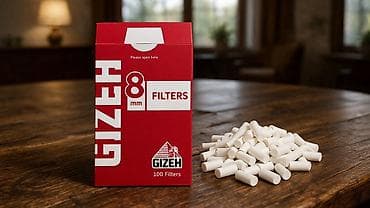 Gizeh 8 mm siqaret filtrləri – 100 ədəd - Brend: GIZEH - Ölçü: 8 mm -