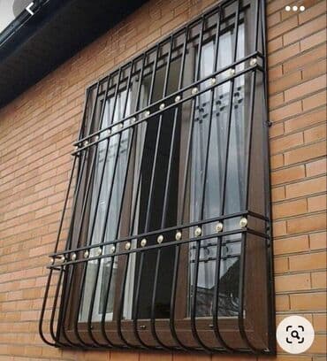 Plastik pəncərələr: Dekorativ və təhlükəsizlik üçün pəncərə barmaqlığı - Material: qalın — 1