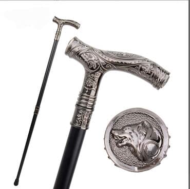 Yerimək üçün arabalar, çəliklər, əsalar, rollatorlar: Əsa xasa baston çəlik Dekorativ gəzinti çubuğu tünd rəngli gövdəyə və — 1