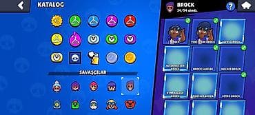 oyun alanı: Brawl Stars oyun hesabı. Hesabın ekran görüntülərinə əsasən aşağıdakı — 4