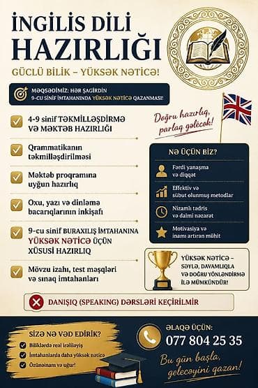 demir qapi gence: Repetitor, Azərbaycan dili, İmtahanlara hazırlıq — 1